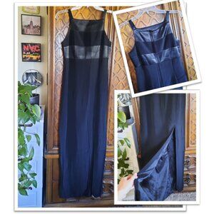 Dave & Johnny Vintage 90s Y2k Formal Evening Gown Style #9315 - Black/Velvet,  S